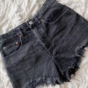 Zara black denim shorts